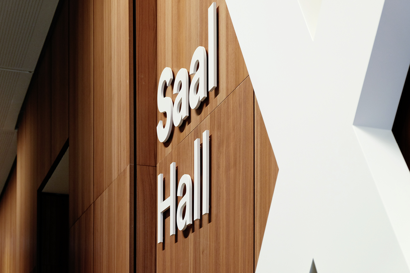 Hall dentification sign (detail)