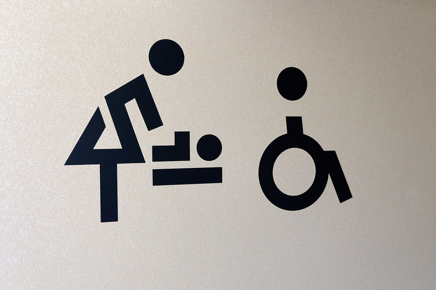Changing facilities and accessible toilet pictograms
