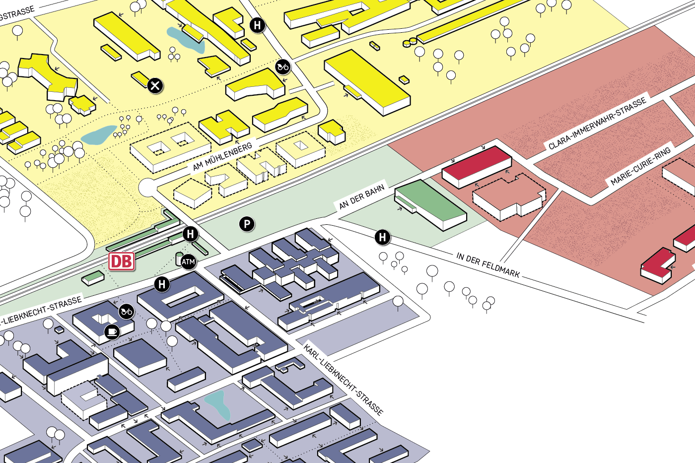 Detail of campus map – graphics