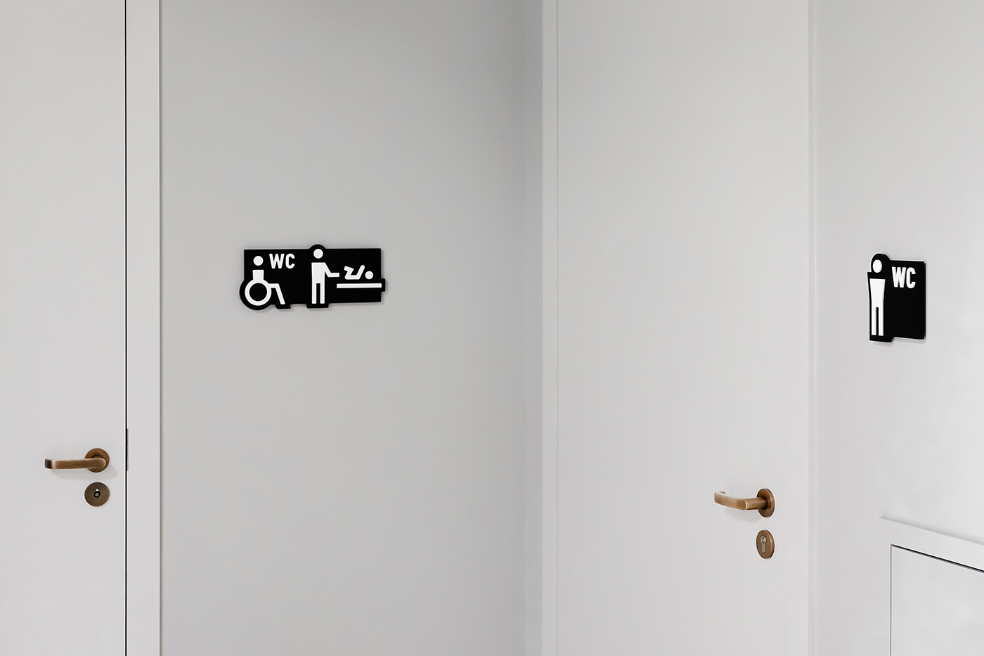 Toilets identification signs