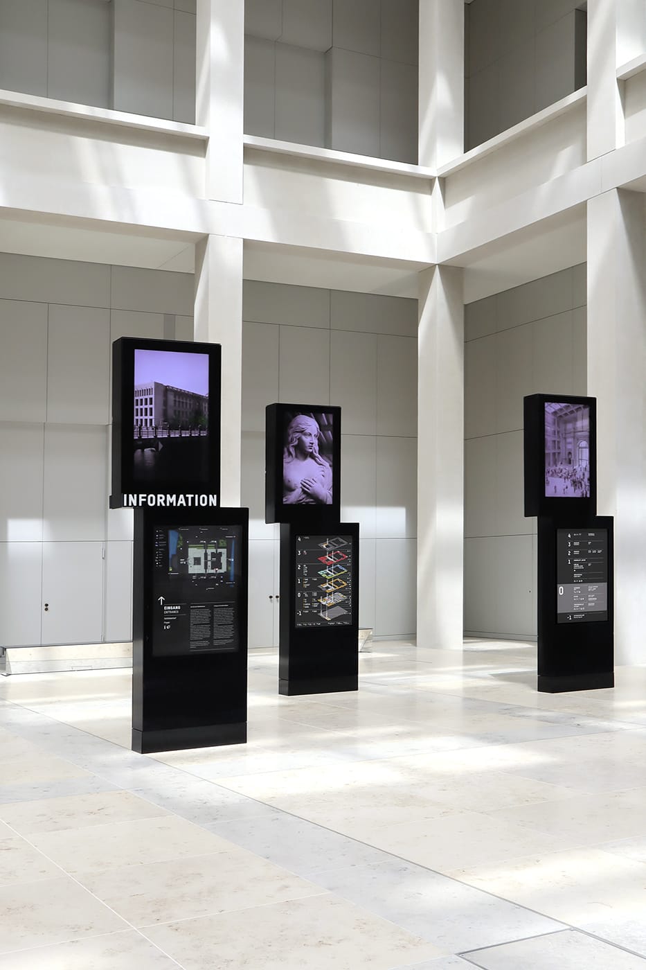 Digital signage kiosks