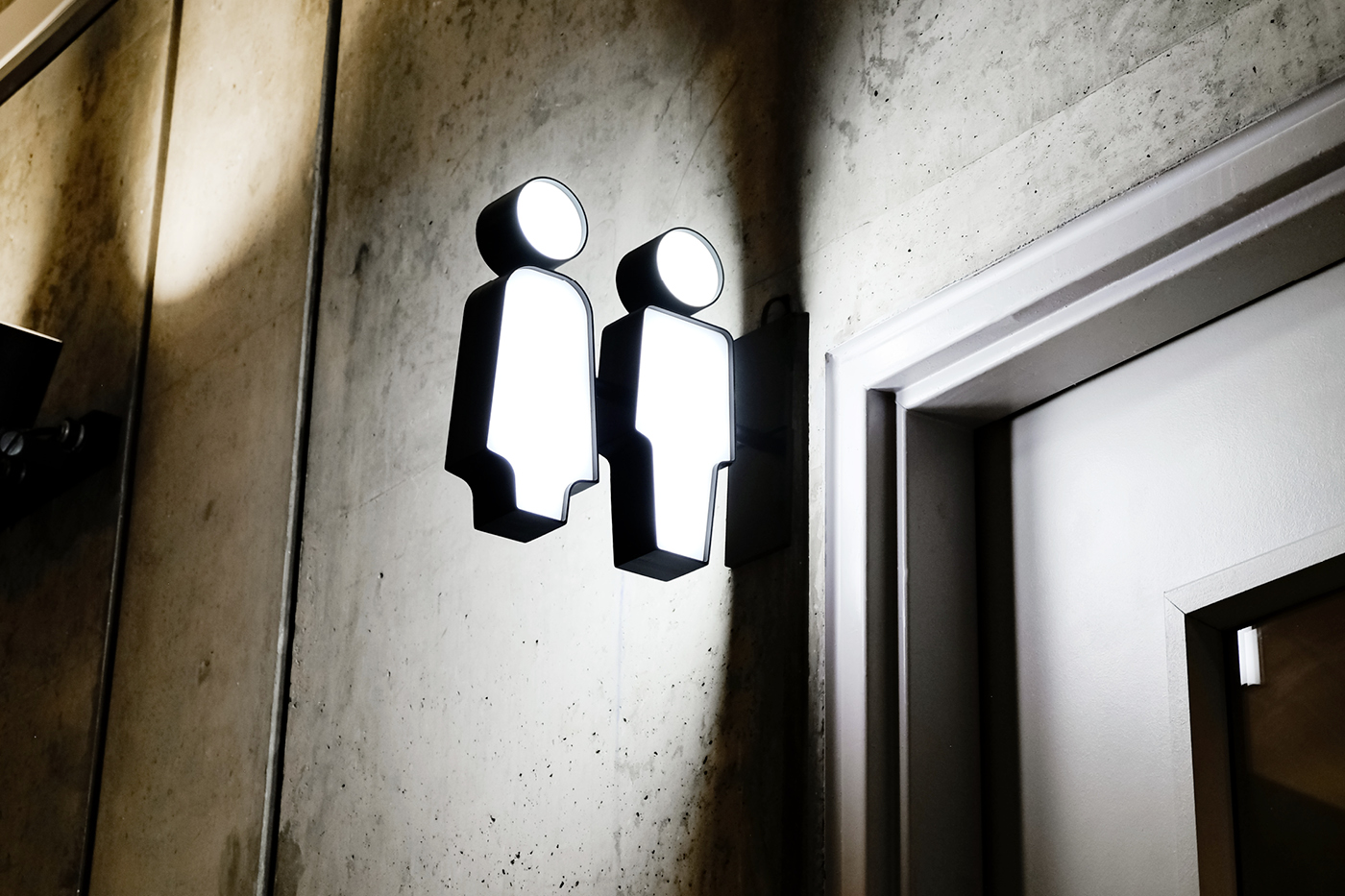 Lighting toilets pictograms