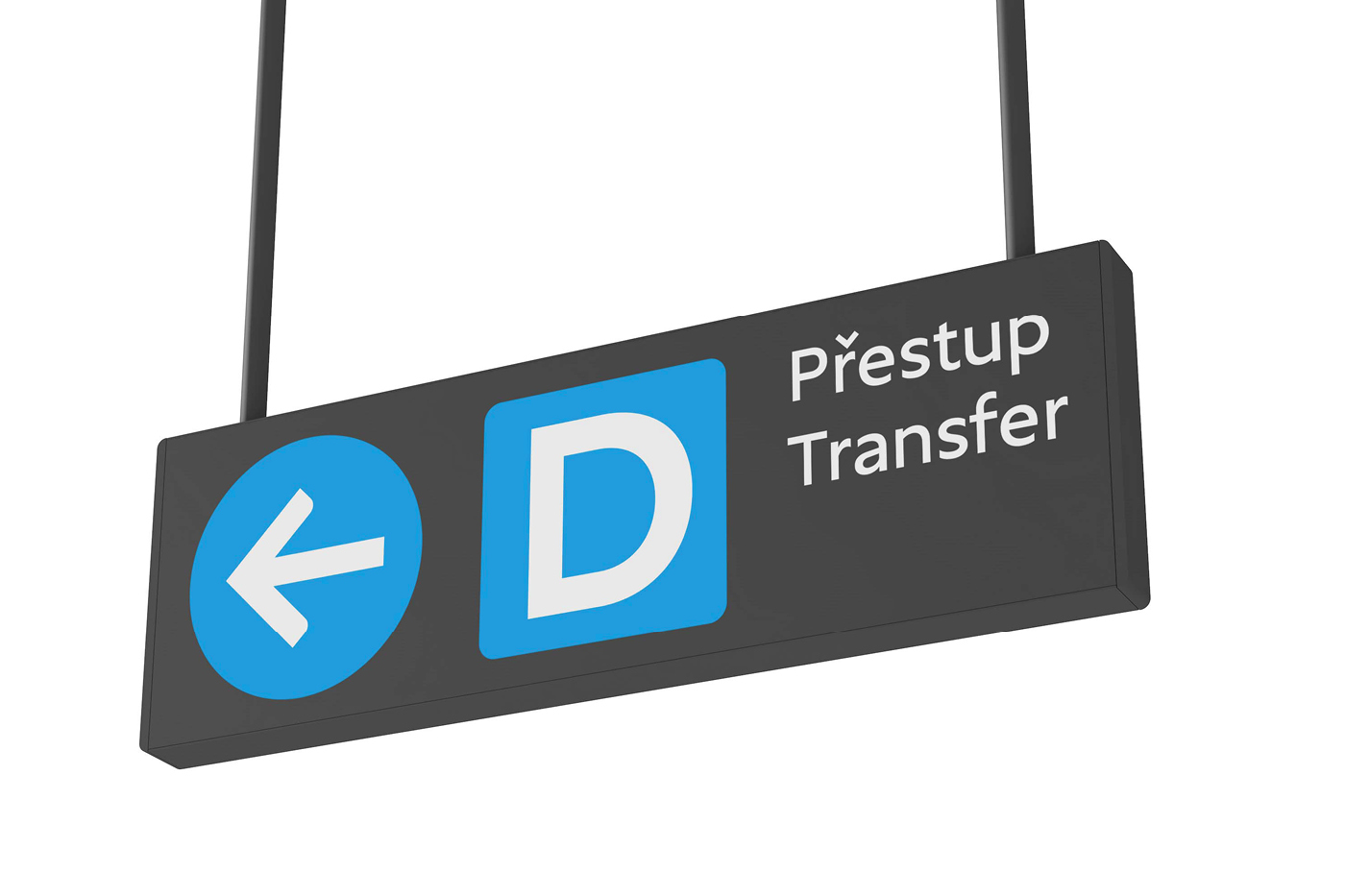 Metro station directional sign