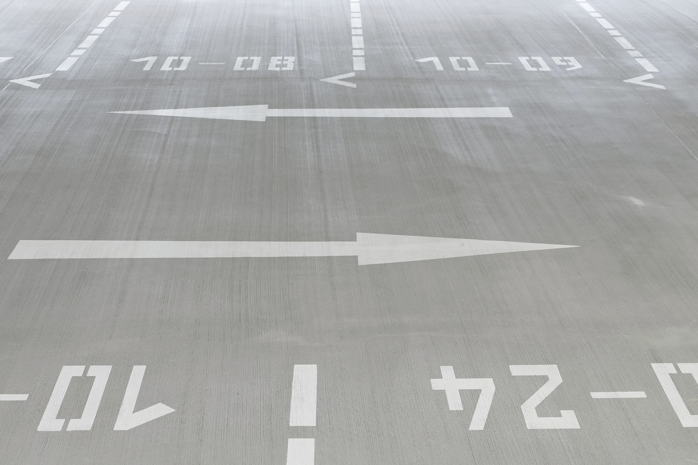 Parking lot line marking