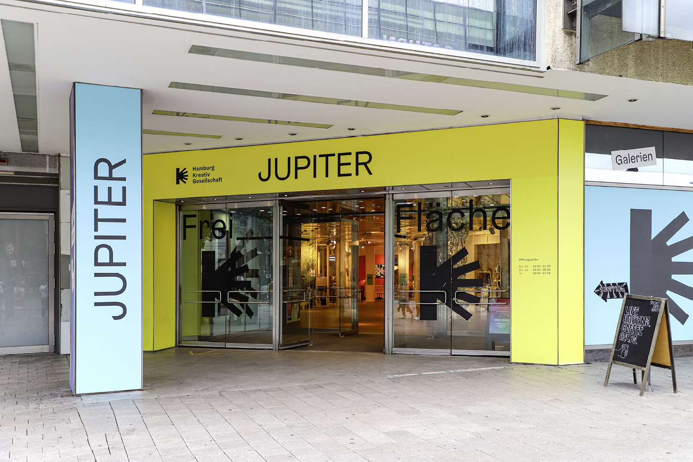 Main entrance signage