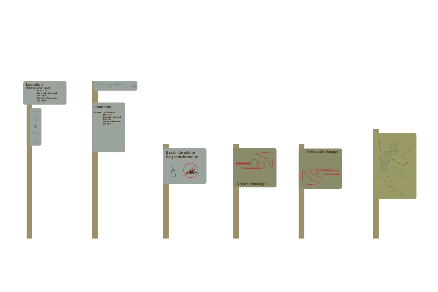 Directional and information signs