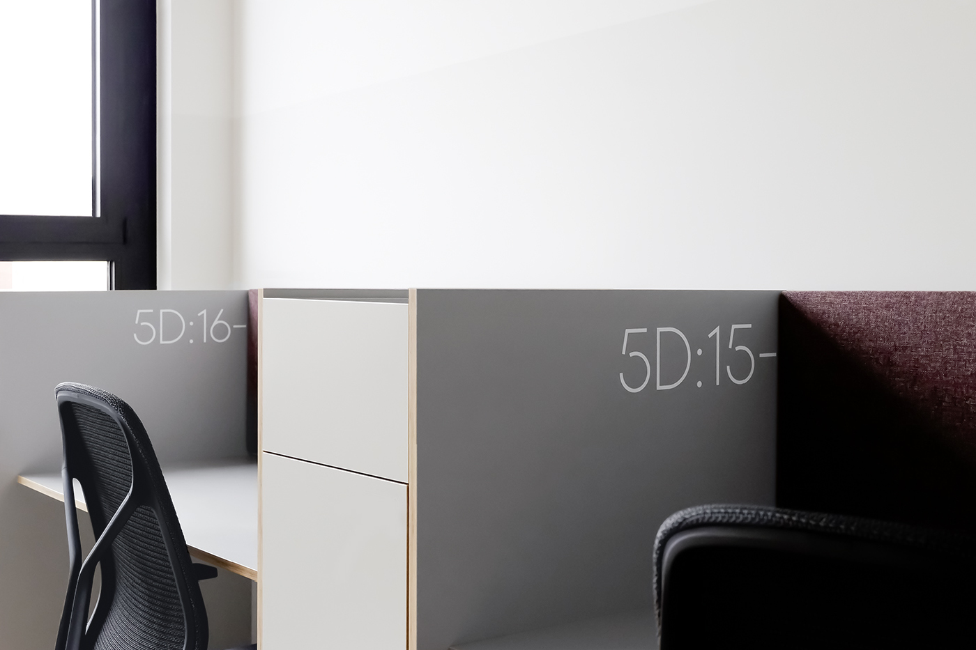 Workdesk identification sign